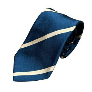 Paul Smith Tie 100% Silk Made in Italy Satin Blue Striped 3.75"